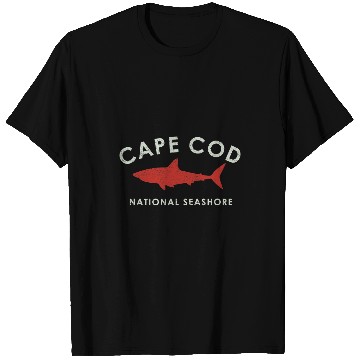 Discover Shark Pet Cape Cod Shark Graphic National Seashore Retro Style T-Shirts