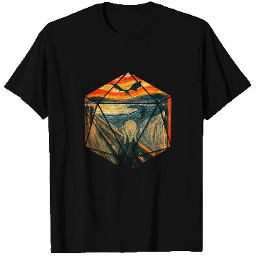 Discover Dragon Pet D20 The Scream D20 Tee D20 Dice Art Tee T-Shirts