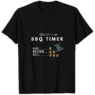 Discover Beer Fun Minnesota BBQ Timer Barbecue Beer Drinking T-Shirts