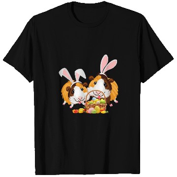Discover Guinea Pig Pet Bunny Ears Eggs Day Easter Sunday T-Shirts
