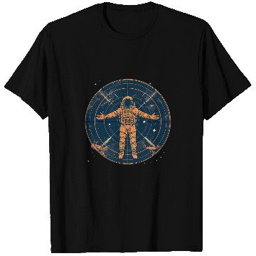 Discover Vitruvian Astronaut Funny Leonardo Da Vinci Graphic 21 T-Shirts