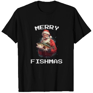 Discover Fishing Fun Christmas Pajama Fishers Merry Fishmas Fishing T-Shirts