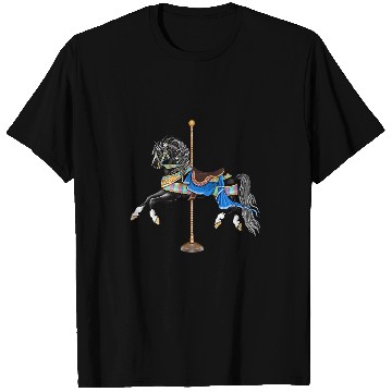Discover Horse Pet Black Stallion Carousel Horse 3 T-Shirts