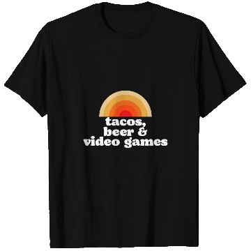 Discover Beer Fun Tacos Beer Video Game Funny Retro Gamer vintages Gaming T-Shirts