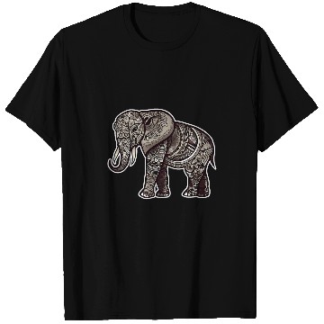 Discover Elephant Pet Henna Patterned Elephant T-Shirts