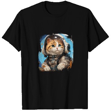 Discover Scotch Fold Cat Astronaut Vbs 2T T-Shirts