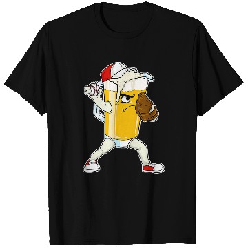 Discover Beer Fun Baseball Pitcher Pub T-Shirts