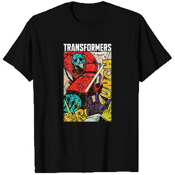 Discover Book Fun Transformers vintages Faded Optimus Prime Comic Book Punch T-Shirts
