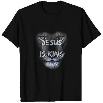 Discover Lion Pet face yeshua Lion of Judah Jesus is King T-Shirts