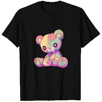 Discover Bear Pet Kawaii Pastel Goth Creepy Cute Witchy Patchwork Teddy Bear T-Shirts