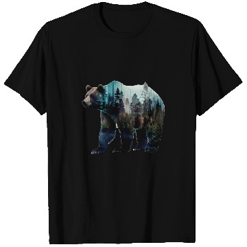 Discover Bear Pet forest trees art animal print animal motif bear T-Shirts