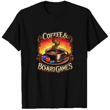 Discover Coffee Fun and Board Games Board Game Night T-Shirts