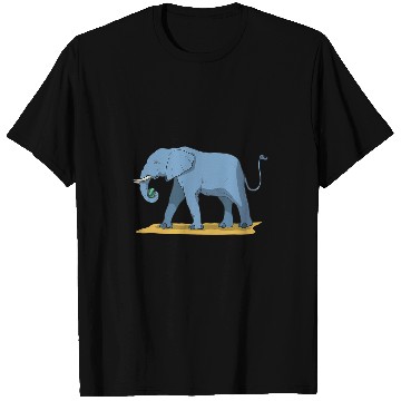 Discover Elephant Pet Holding Melon With Its Trunk T-Shirts