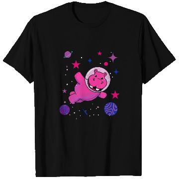 Discover Hippo Pet Bisexual Pride Hippo In Space Bisexual T-Shirts