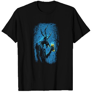 Discover Beer Fun Dark Demonic Wendigo Devil Drinking Beer Mug Halloween Art T-Shirts
