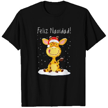 Discover Giraffe Pet Feliz Navidad Says Little Gregor Giraffe T-Shirts