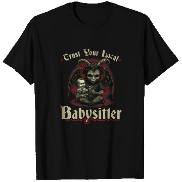 Discover Satanic Babysitter Quote vintages Occult Baphomet Satanic T-Shirts