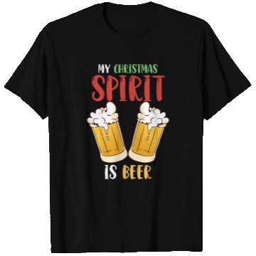 Discover Beer Fun My Christmas Spirit Is Beer 2 T-Shirts