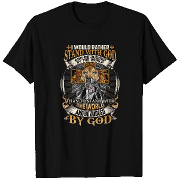 Discover Lion Pet I Would Rather Stand With God Knights Templar Lion God T-Shirts