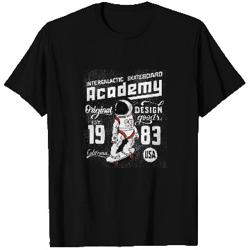 Discover Astronaut Job Cool Astronaut Tee Intergalactic Skateboard Academy T-Shirts