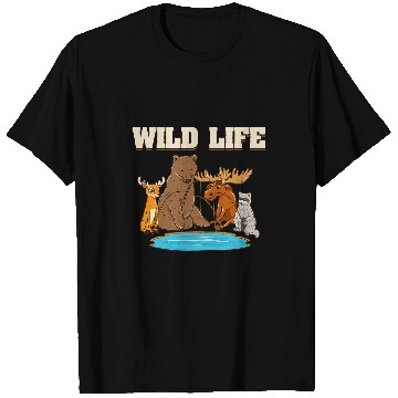 Discover Bear Pet Fishing With Deer Raccoon Moose Bear T-Shirts