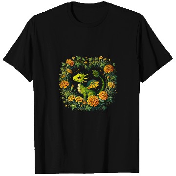 Discover Dragon Pet Marigold Moss Dragon Illustration 2 T-Shirts