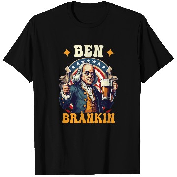 Discover Funny 4th of July Ben Drankin Patriotic T-Shirts