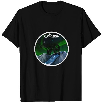 Discover Bear Pet Alaska Northern Lights Bear T-Shirts