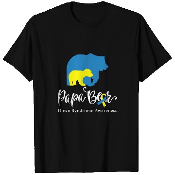 Discover Bear Pet Mens Papa Bear Down Syndromes Awareness for Dad T-Shirts
