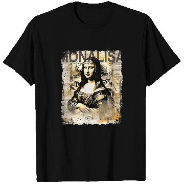 Discover Abstract Graffiti Art Leonardo Da Vinci Art Mona Lisa 5 T-Shirts