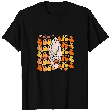 Discover Book Fun booooks groovy cute ghosts book reading halloween 1 T-Shirts