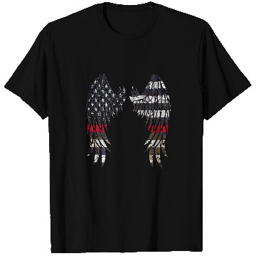 Discover Firefighter Flag Distressed Angel Wings T-Shirts