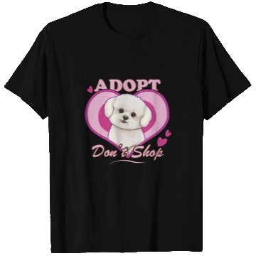 Discover Adopt Dont Shop Bichon Frise Dog Rescue Adoption T-Shirts