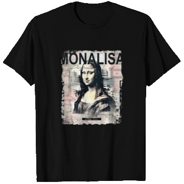 Discover Abstract graffiti art Leonardo da Vinci art Mona Lisa 1 T-Shirts