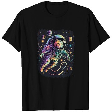 Discover Catstronaut Cosmic Space Cat Astronaut Cat Lovers Graphic T-Shirts