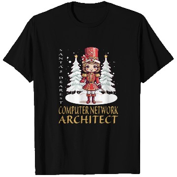 Discover Architect Job Computer Network Architect Christmas Female Nutcracker T-Shirts