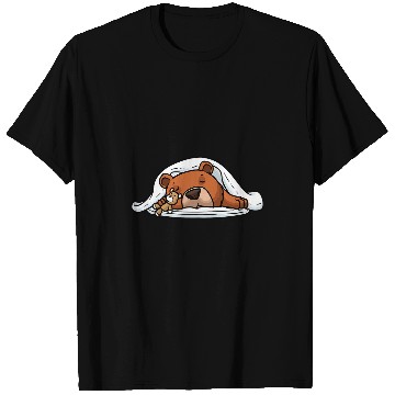 Discover Bear Pet Stuffed Animal Sleeping Napping Pajama T-Shirts