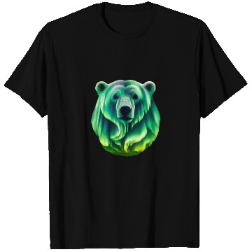 Discover Bear Pet Aurora Borealis Alaska Northern Lights Polar Bear T-Shirts