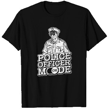 Discover Police Job Mode On Thin Blue Line Law Enforcement T-Shirts