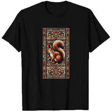 Discover Squirrel Pet Artwork Elegant Tapestry Motif Style 2 T-Shirts