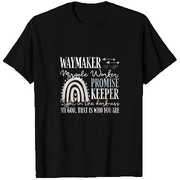 Discover Kids Kids Waymaker Miracle Worker Rainbow Christian T-Shirts