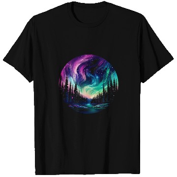 Discover Aurora Borealis Night Sky Northern Lights T-Shirts