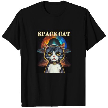 Discover Alien UFO Cat Meme T-Shirts