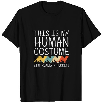 Discover Ferret Halloween Human Costume Weasel Pet Easy DIY Gift T-Shirts