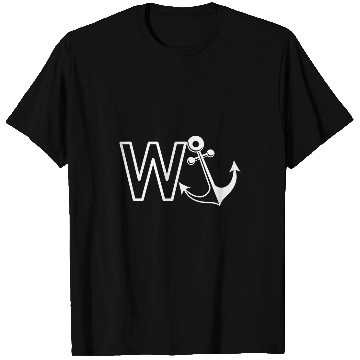 Discover Funny W anchor Funny Sailing Boating T-Shirts