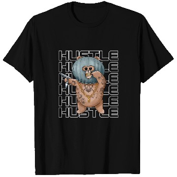 Discover Bear Pet Funny Hustle Bear Tattooed Gangster Teddy T-Shirts
