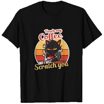 Discover Coffee Fun Cat Meme Scratch Design for a Coffee Lover T-Shirts