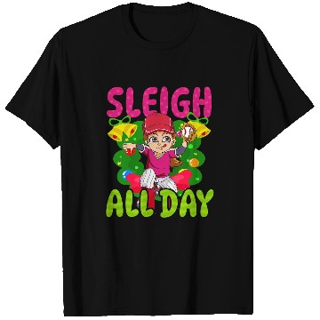 Discover Sleigh All Day Design Christmas Baseball T-Shirts