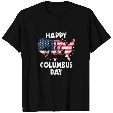 Discover American Flag Happy Columbus Day T-Shirts