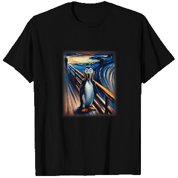 Discover Penguin Pet Cool Expressionist Art Penguin Lover Scream Penguin T-Shirts